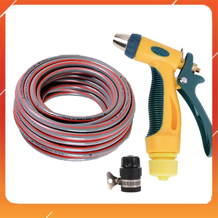 Bộ dây vòi xịt nước rửa xe,tưới cây tăng áp 3 lần 3-5m