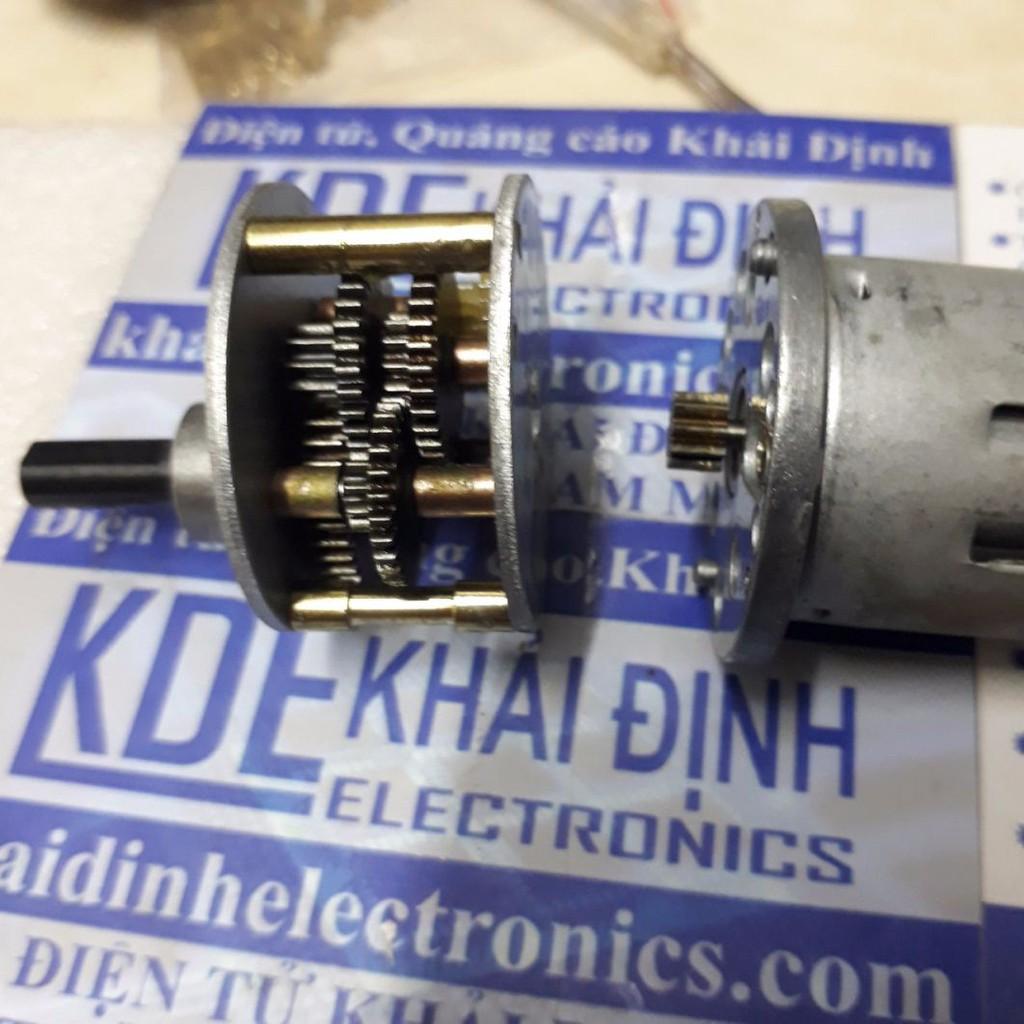 Động cơ giảm tốc RS-385 12Vdc 40V/P trục 6mm VÁT 5mm kde2562