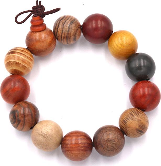 Vòng tay chuỗi hạt gỗ Đàn hương 8 màu 18 ly
