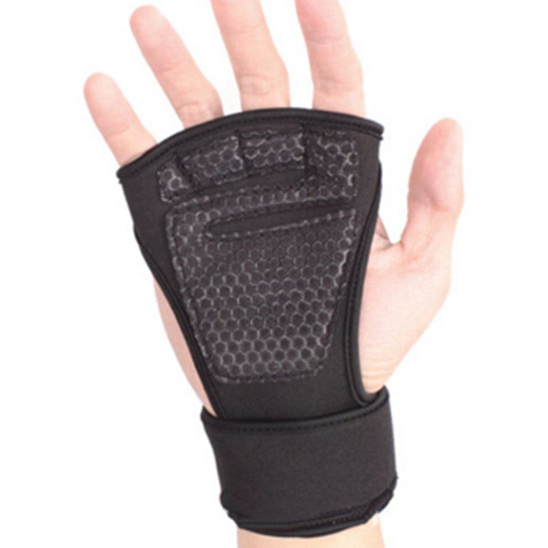 Găng tay tập Gym chuyên dụng hở ngón chất liệu Polyester thể thao chống đau tay trai tay giảm trấn thương khi tập luyện