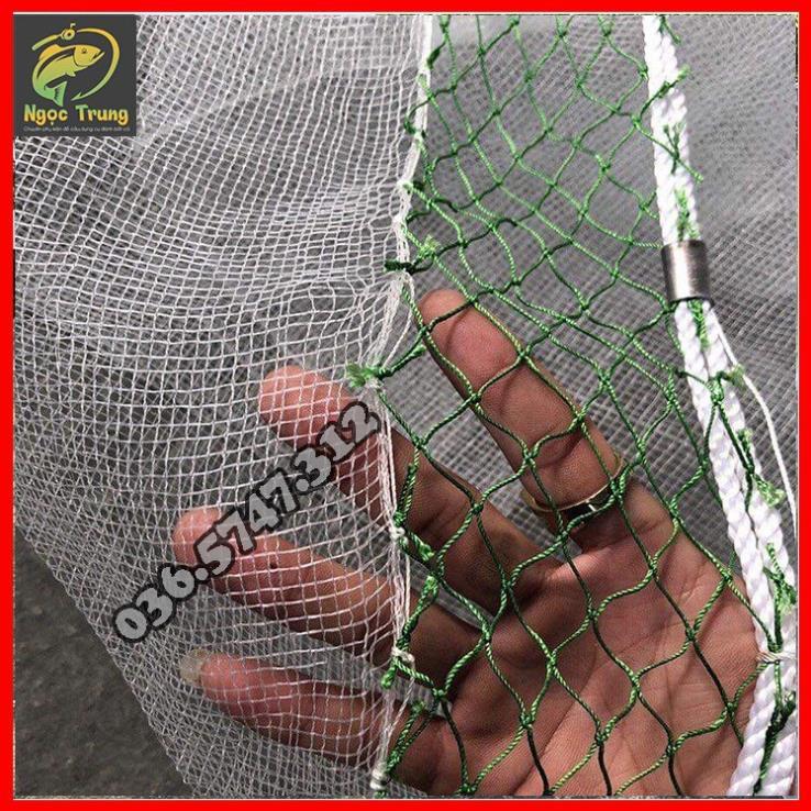 XẢ KHO Lưới Vét Tôm,Tép, Cá Giống chiều cao 2m dài 10m túi 5m mắt lưới 3li. Lưới Kéo Cá A TRUNG