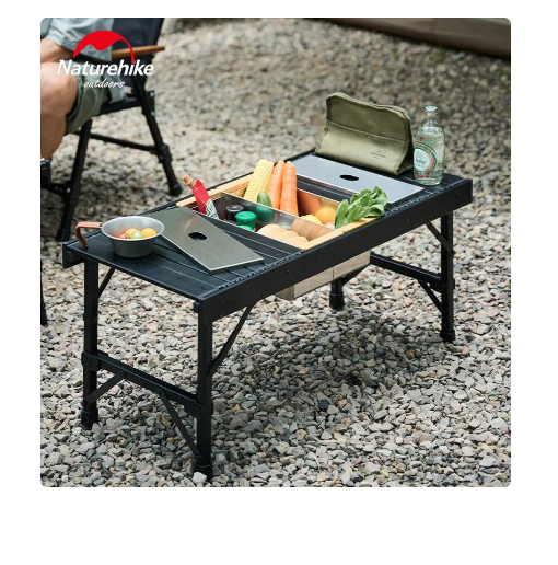 Hộp đựng đồ cắm trại thép không gỉ cho bàn IGT NatureHike CNH22SN013