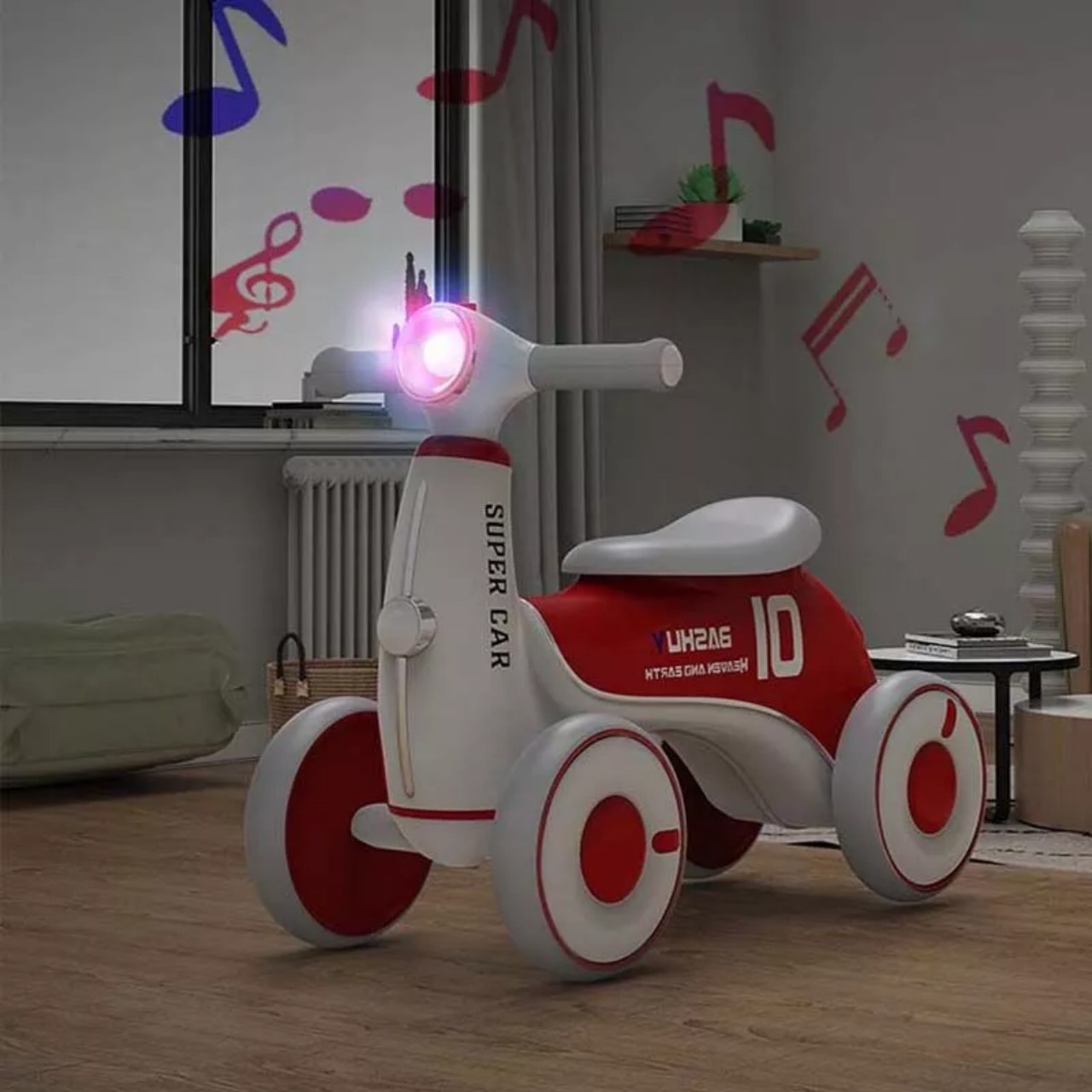 Xe chòi chân, xe thăng bằng cho bé có đèn có nhạc cho bé từ 1-4 tuổi