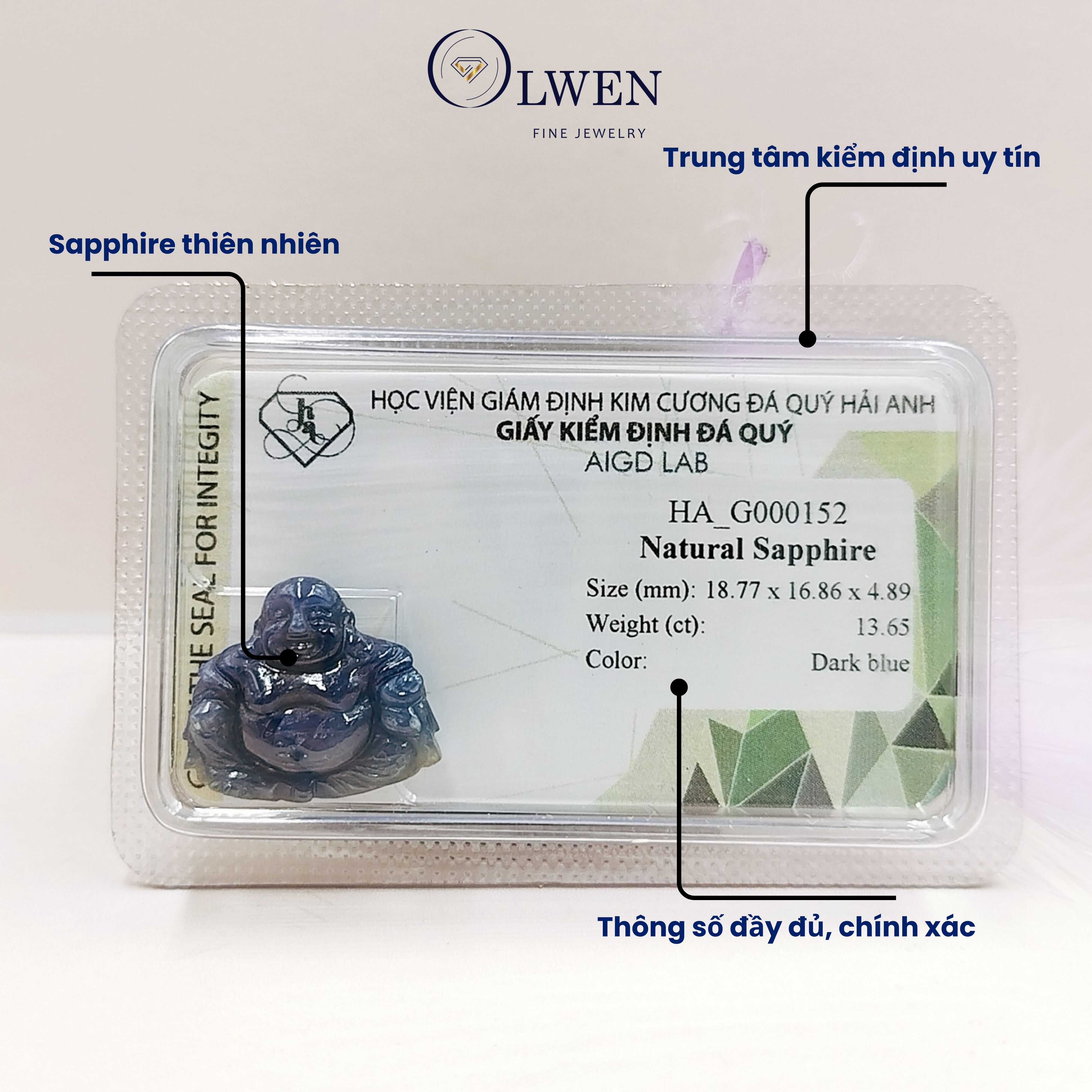 Viên đá Sapphire thiên nhiên HA-G000152