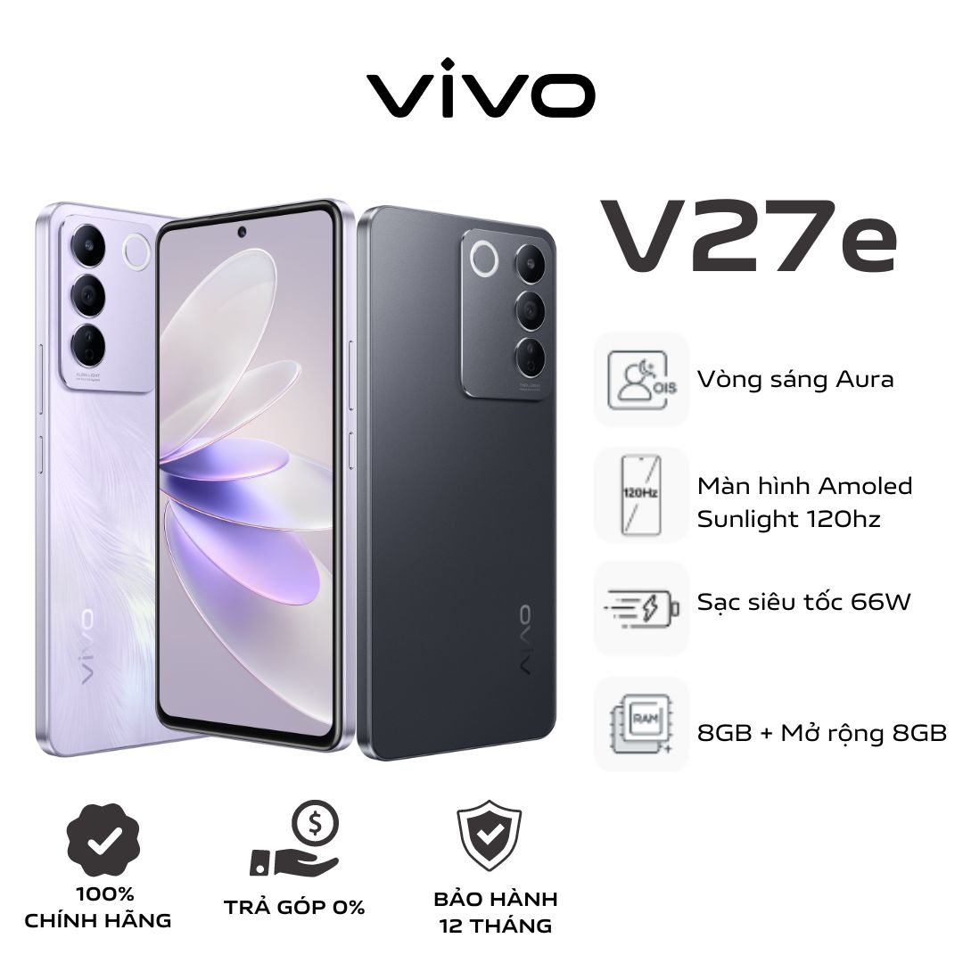 Điện Thoại vivo V27e (8GB-256GB) - MỚI RA MẮT - GIÁ DỰ KIẾN - Hàng chính hãng