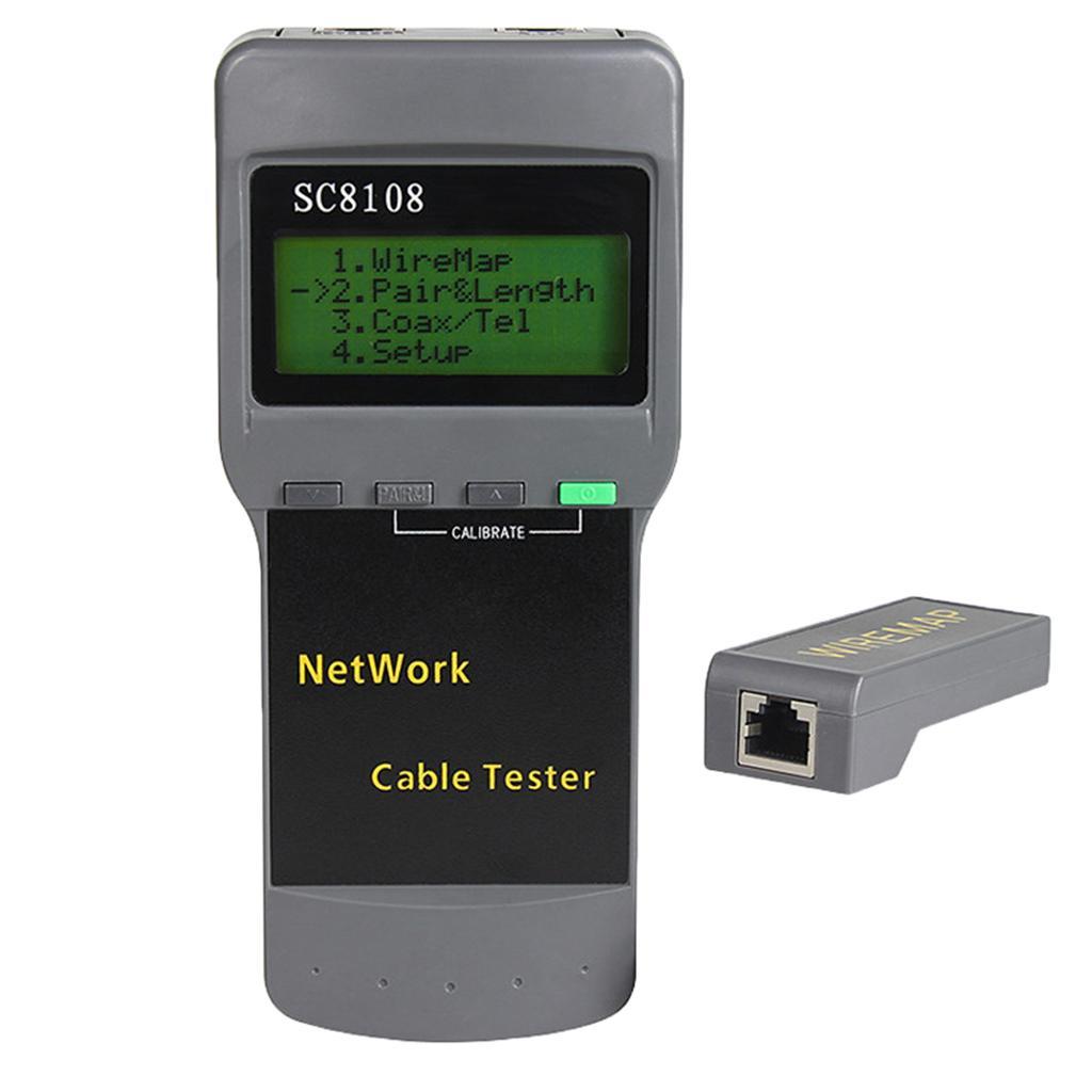5E 6E Network LAN Length Cable Tester Meter Tools
