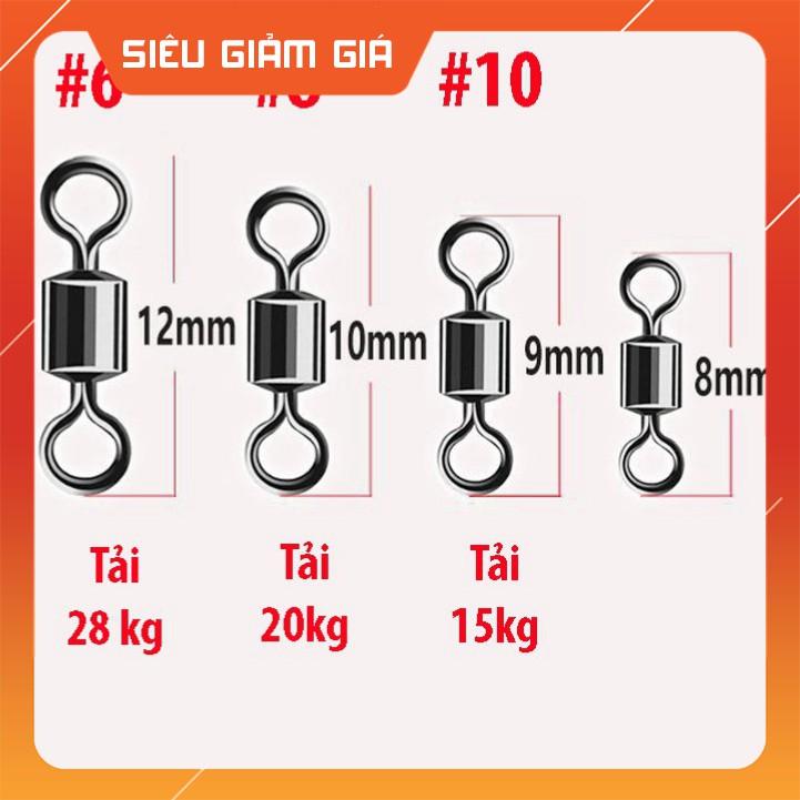 Mà ní buộc Trục câu đài, Khóa Link hình số 8 đủ các size 30 chiếc - ĐỒ CÂU NGỌC HẢI [Giá rẻ