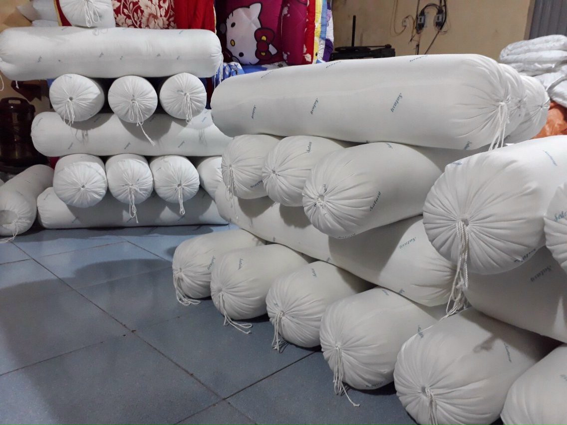 GỐI ÔM BÔNG GÒN CAO CẤP COTTON 100%, TẶNG 1 ÁO GỐI KÈM THEO, CÓ KHÓA KÉO, KÍCH THƯỚC 35X100cm