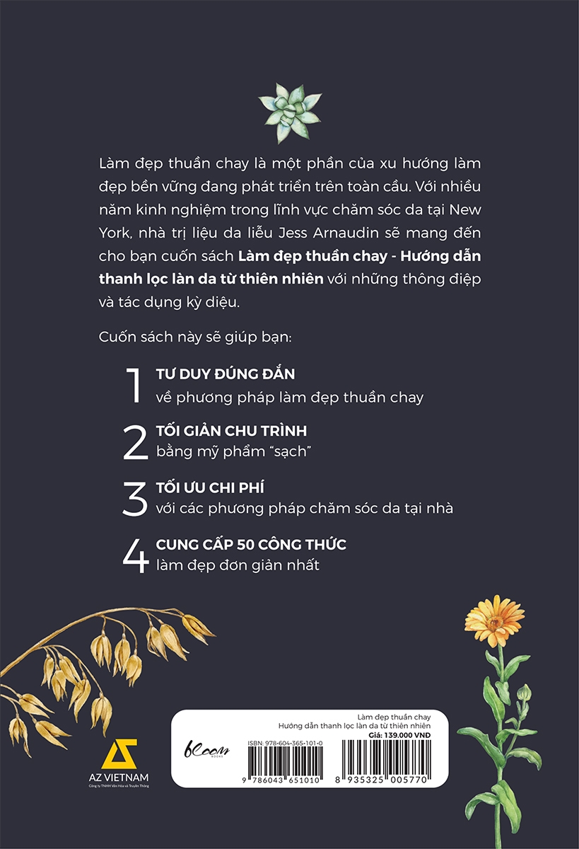 Sách AZ - Làm Đẹp Thuần Chay (Tặng Bookmark)