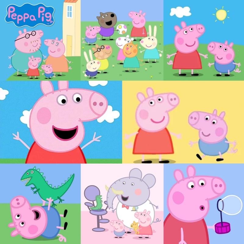 Bộ tranh đính đá 5D tự làm họa tiết hình heo Peppa pig