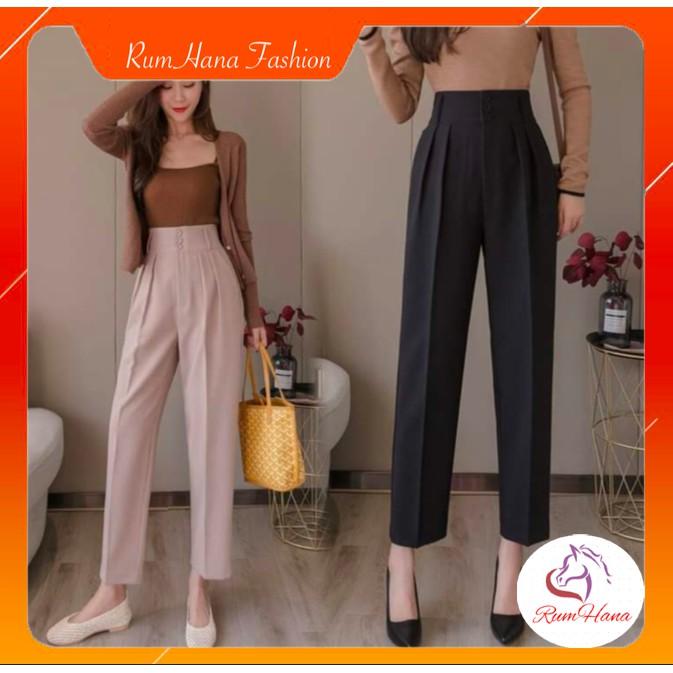 Quần baggy cạp bản to 3 khuy công sở sang trọng QBG01 RumHana