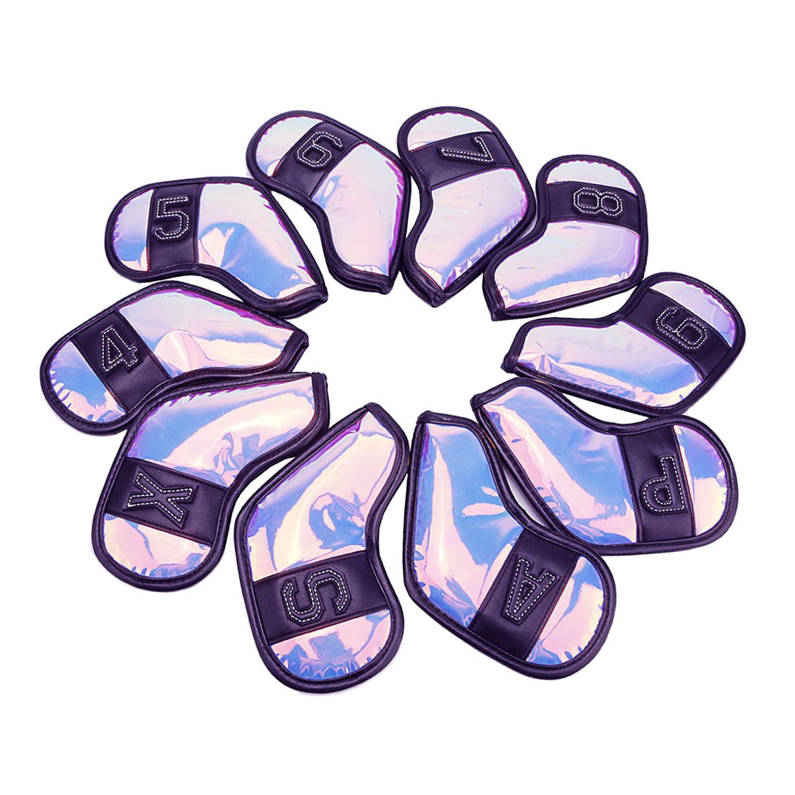 10Pcs Club Head Covers with Number Embroidery Golf Iron Headcover