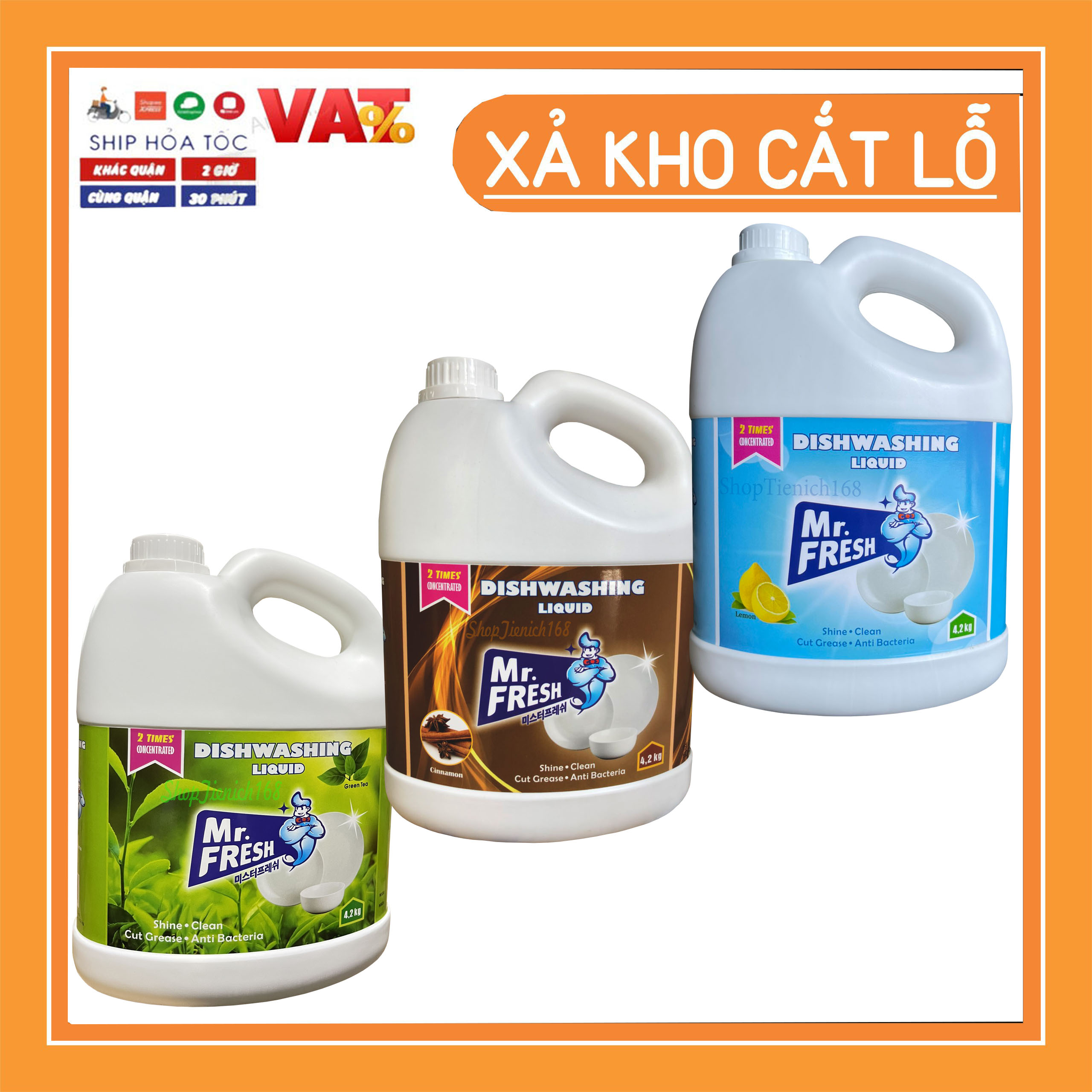 Nước rửa chén Mr.Fresh 4,2L Hương Quế