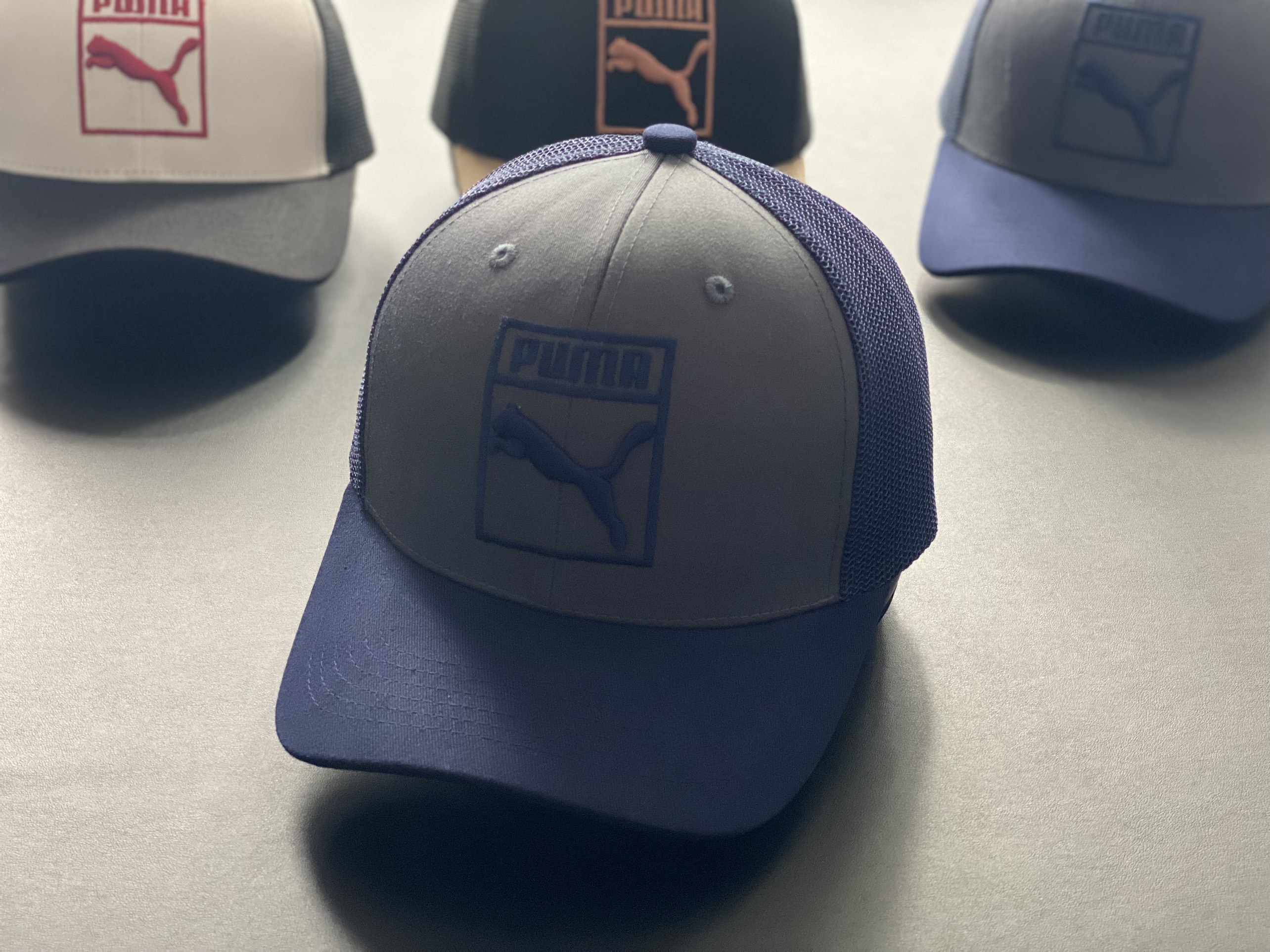 Nón kết, mũ lưỡi trai Pu.ma báo đen vải kaki phối lưới form chuẩn thời trang cao cấp