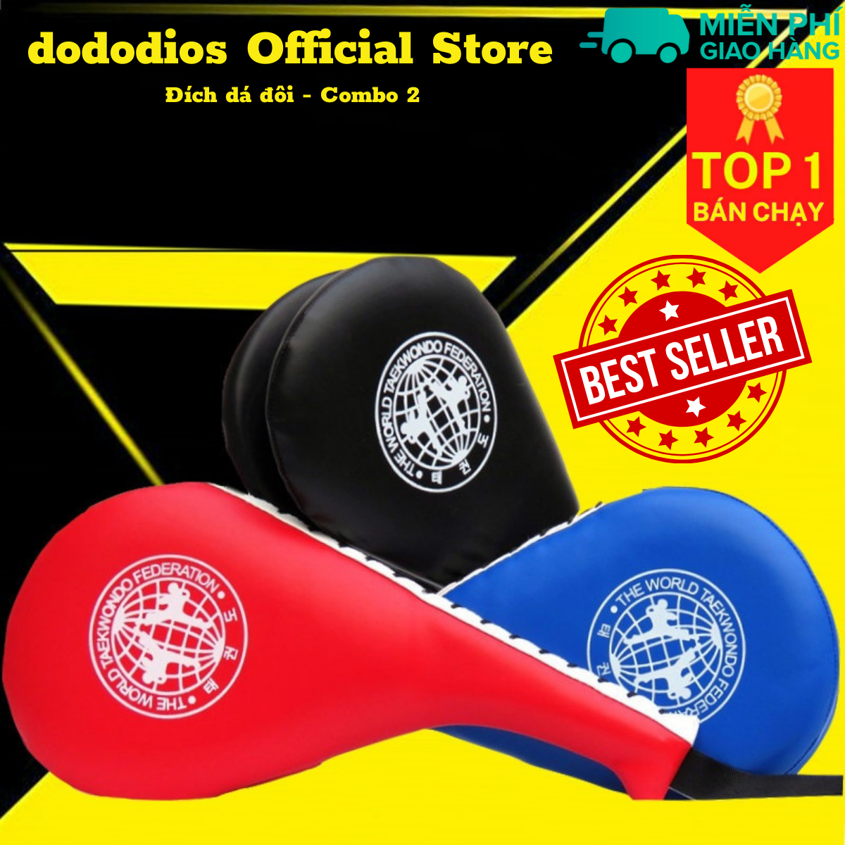 Combo 2 đích đá đấm boxing teakwondo, Karate, vovinam, Muay Thái, Vstar, tập võ thuật, combo 2 Vợt Đá Đôi Vợt Đá Đơn Taekwondo Vovinam Cổ Truyền Kích BOXING- Chính hãng dododios,