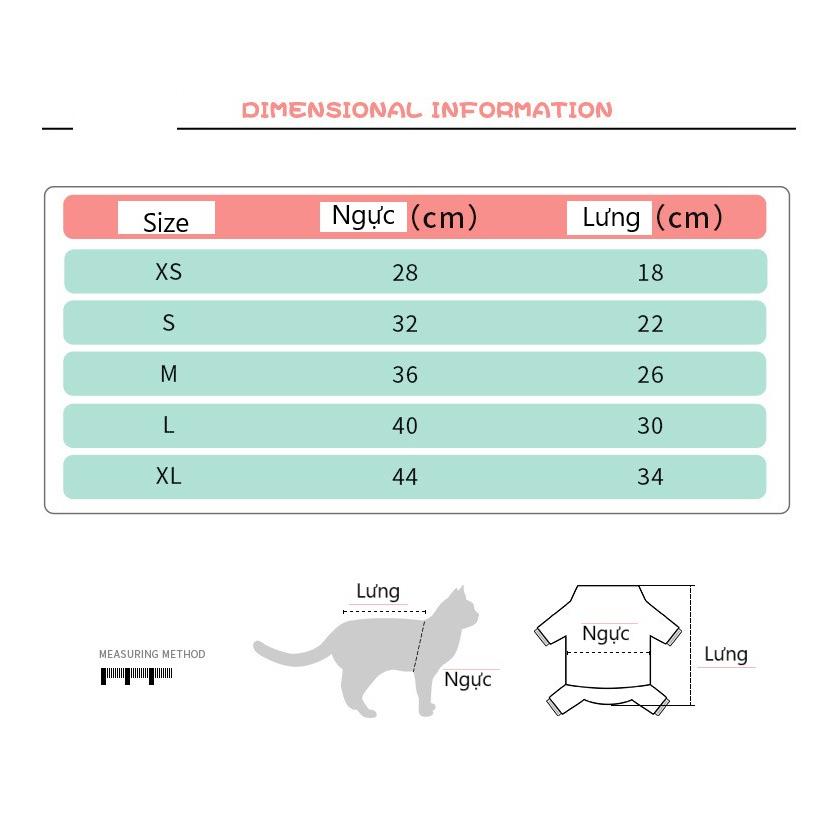 Áo 2 dây dành chó chó mèo, áo mặc 4 mùa phù hợp cho chó mèo dưới 15kg