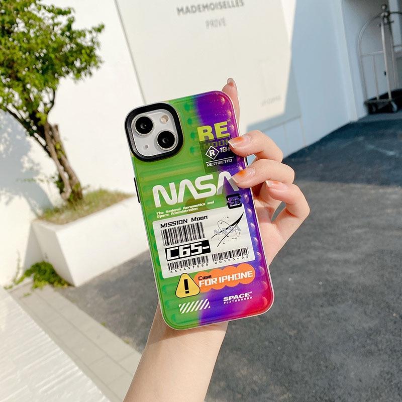 Ốp Lưng NASA Silicon Chống Sốc Cho Iphone 14 Pro Max / 13 Pro Max Phối Màu Gradient Độc Lạ