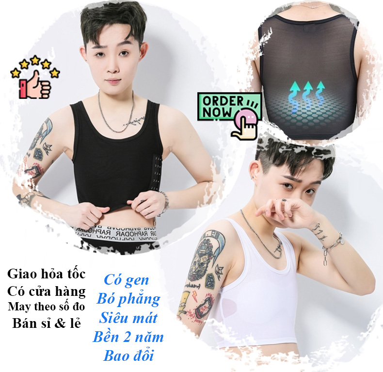Áo vải lưới móc gài hông trái Tomboy Transguy