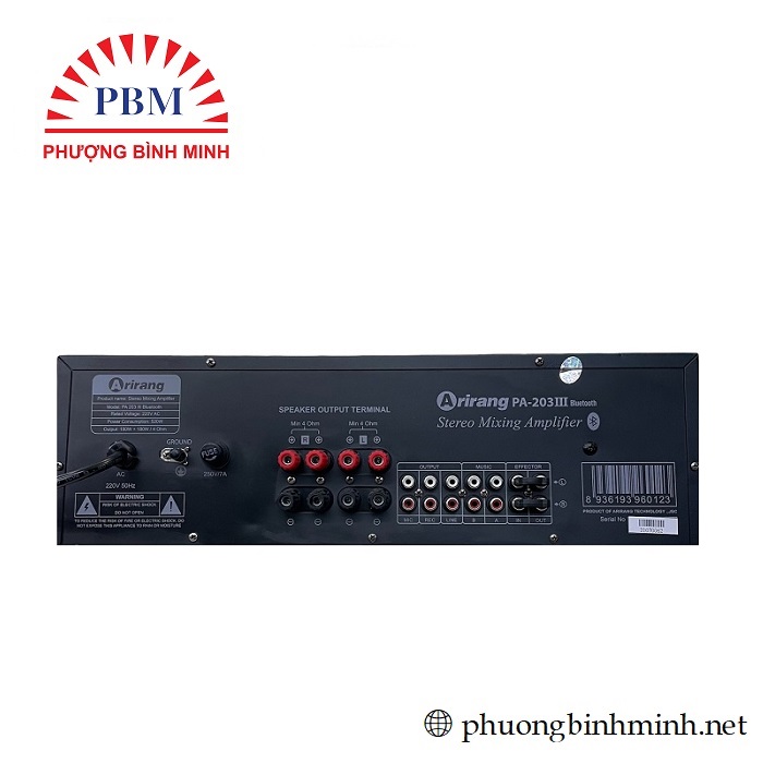 Máy tăng âm Arirang PA-203III bluetooth - Hàng chính hãng.