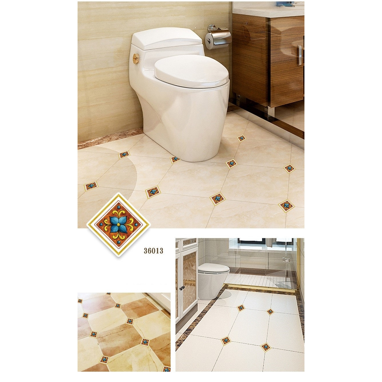 Decal giả gạch 11 Trang trí quán đẹp