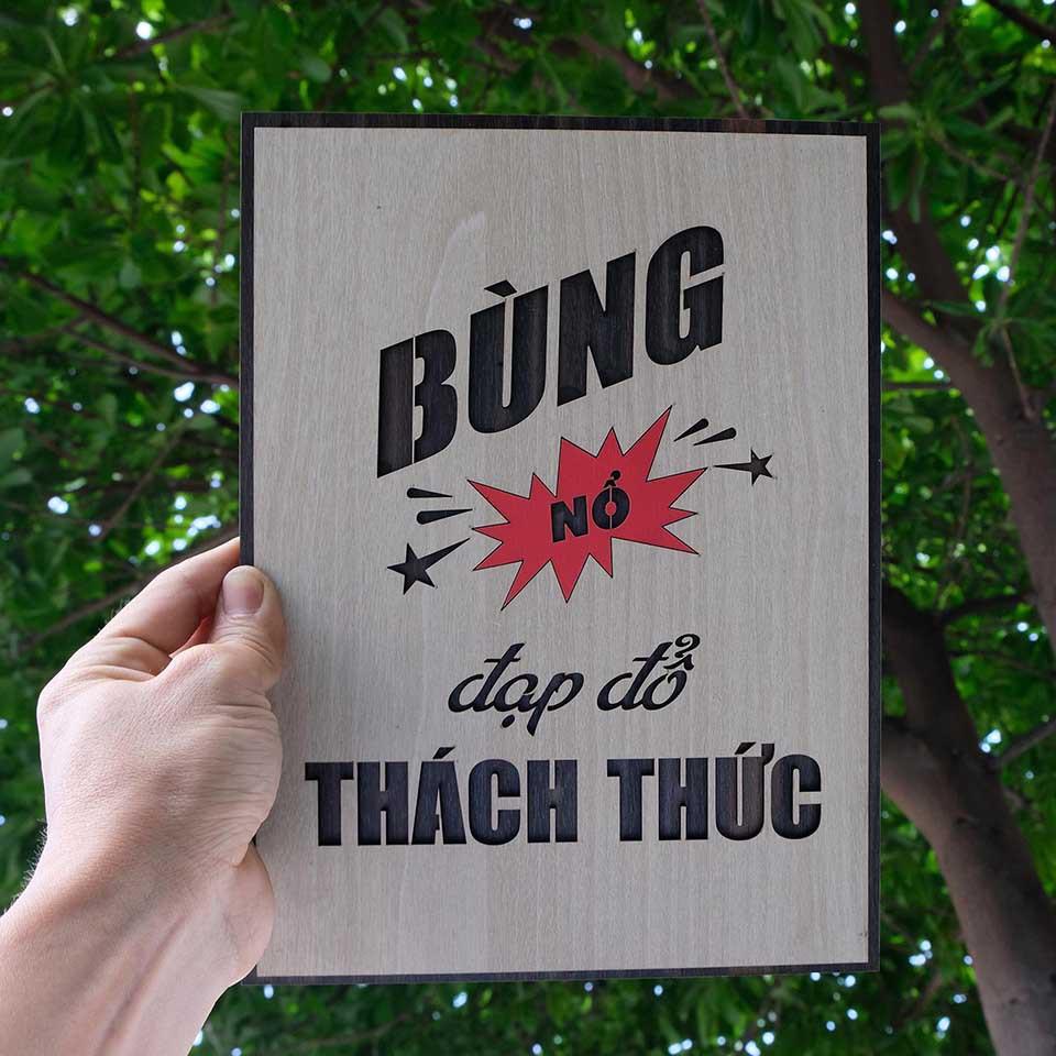 Tranh tạo động lực TBIG019 - Bùng nổ đạp đổ thách thức