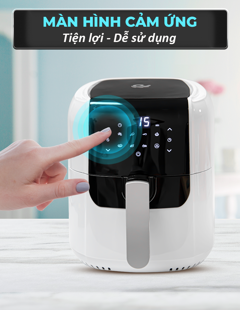 Nồi Chiên Không Dầu Việt Star Quốc Tế VS-502A, Dung Tích 6.5L Tiện Lợi, Tiết Kiệm Điện - Hàng Chính Hãng