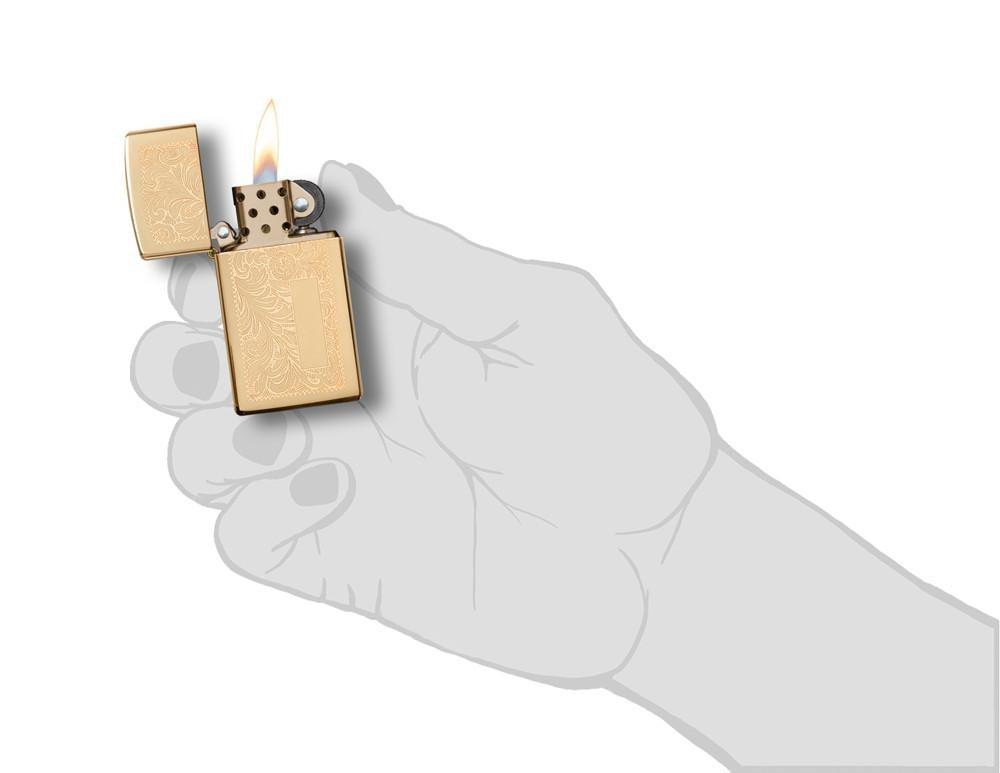 Bật Lửa Zippo Venetian Slim Brass