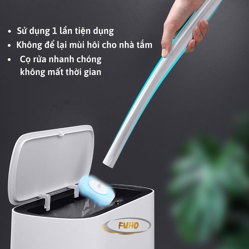 Chổi cọ nhà vệ sinh, bồn cầu thông minh tiện dụng, dán tường đổi trả miễn phí