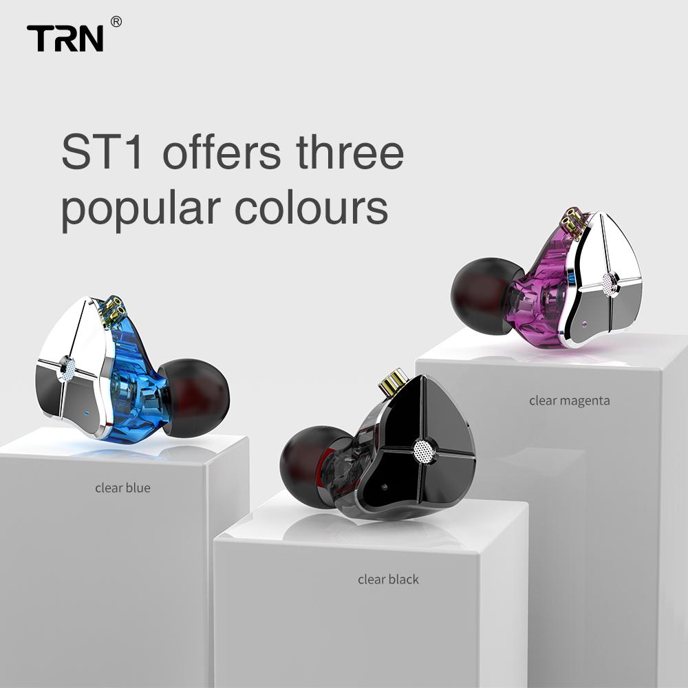Tai nghe kết hợp với Mic HIFI Màn hình DJ nhét tai thể thao có 2 chân 0,75mm TRN ST1 1DD 1BA có mic