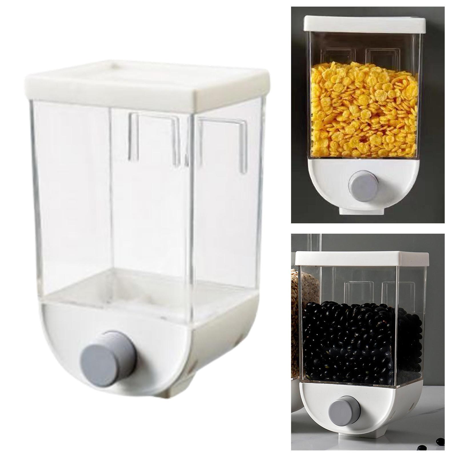 Sealed Wall-Mounted Food Dispenser Kitchen Containers Airtight Bucket for Rice Flour