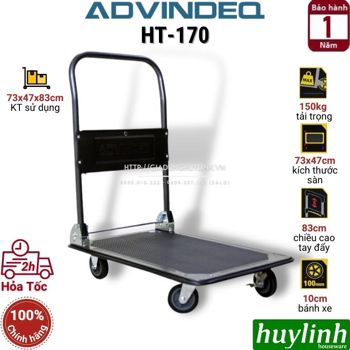 Xe kéo đẩy hàng sàn thép Advindeq HT-170 - Tải trọng 170kg - Chính hãng