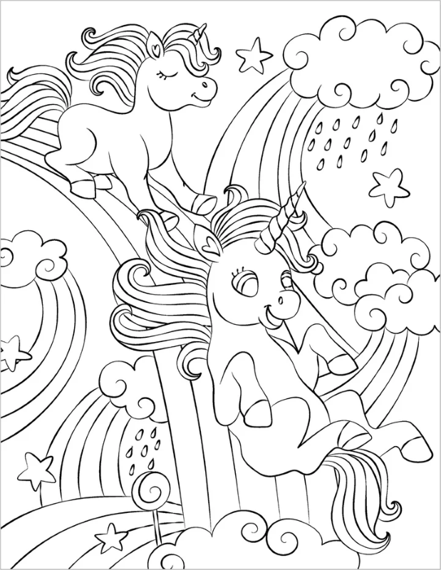 Sách Gem Art Colouring Book - Unicorn