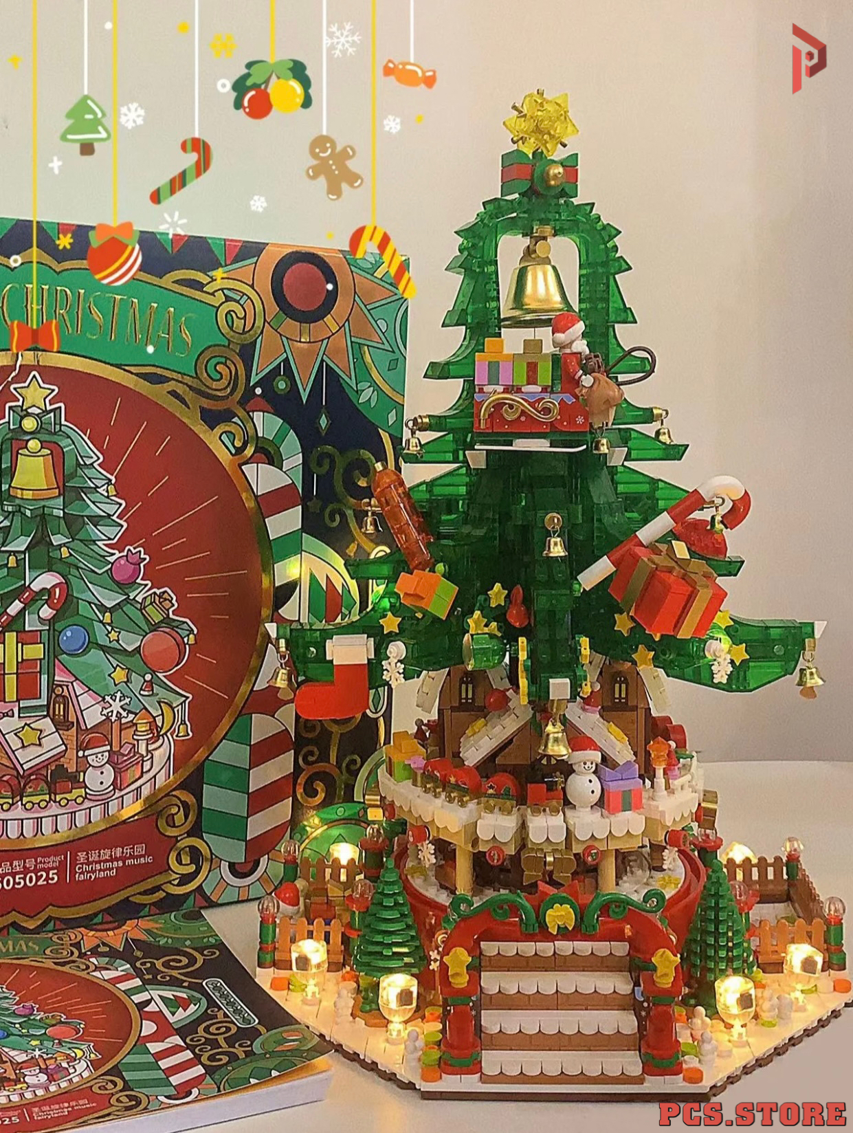Đồ Chơi Lắp Ráp Mô Hình Cây Thông Noel Sembo 42cm - PCS STORE