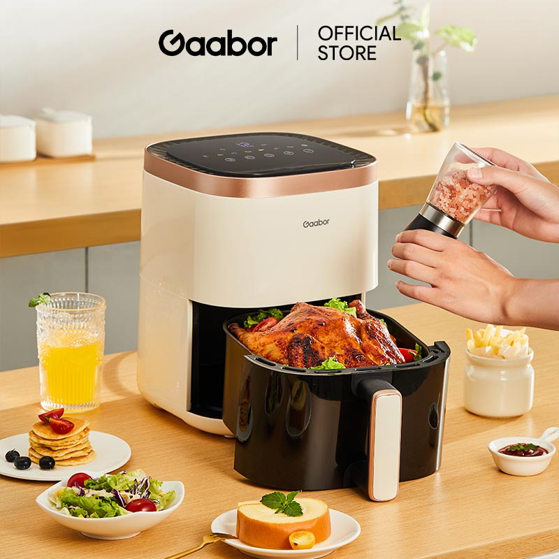 Nồi chiên không dầu màu Pastel Gaabor AF50T-WH01A dung tích 5 lít công suất mạnh 1400W - Hàng chính hãng