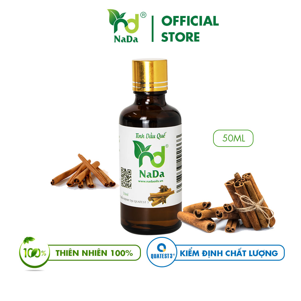 Tinh dầu Quế nguyên chất Nada | Kiểm định QT3 | Đuổi chuột, gián, Khử mùi mạnh, Tập trung