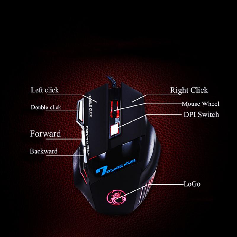 X7 3200DPI / 5500 DPI Chuột Chơi Game CF 7 Nút Thở Ánh Sáng Chuyên Nghiệp Trò Chơi Công Thái USB Có Dây chuột Chơi Game