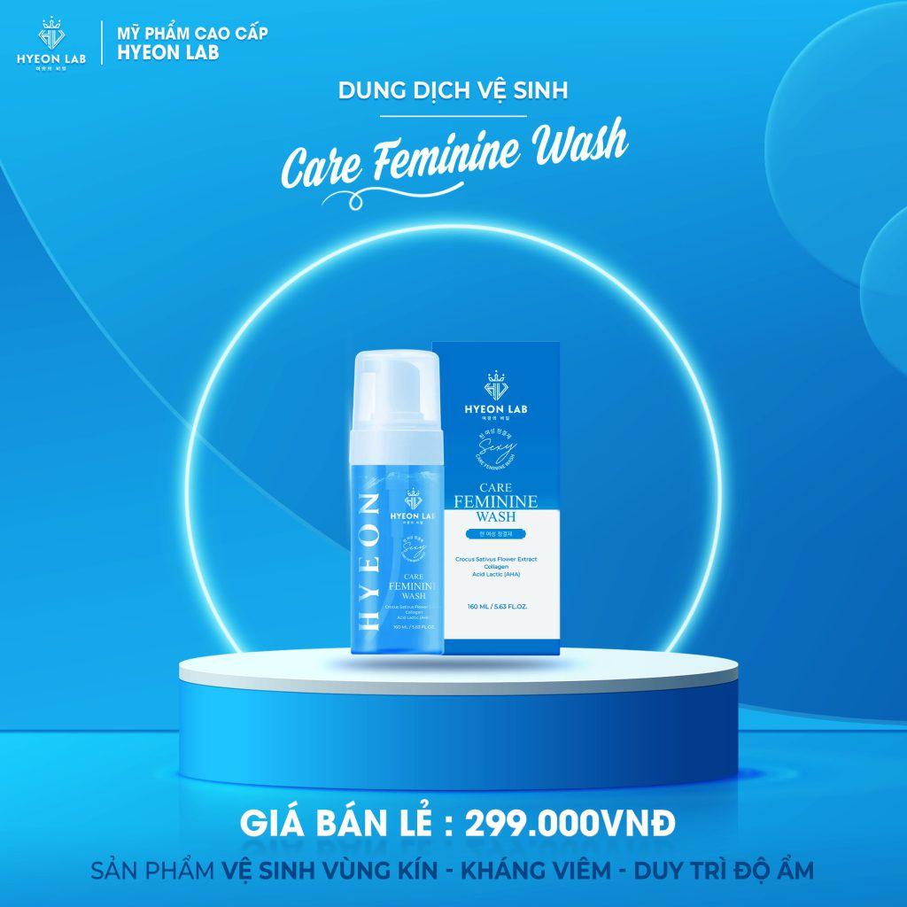 Dung Dịch vệ sinh Care Feminine Wash | Hyeon Lab| cô bé HỒNG-THƠM-KHÍT, Vệ sinh, chống viêm, kháng khuẩn, duy trì độ ẩm