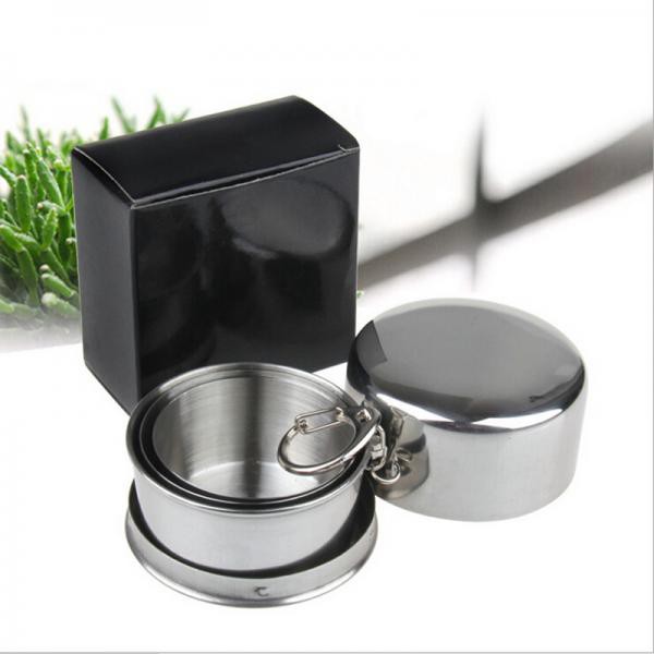 Ly, cốc uống nước gấp gọn chất liệu inox 034 sáng bóng, bền đẹp dùng mang đi học, đi chơi, đi làm rất an toàn và tiện dụng