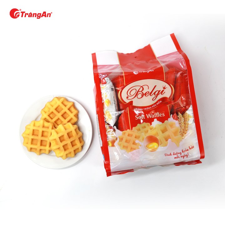 Bánh Belgi Trứng Sữa Mềm Túi 230g, Thương Hiệu Tràng An