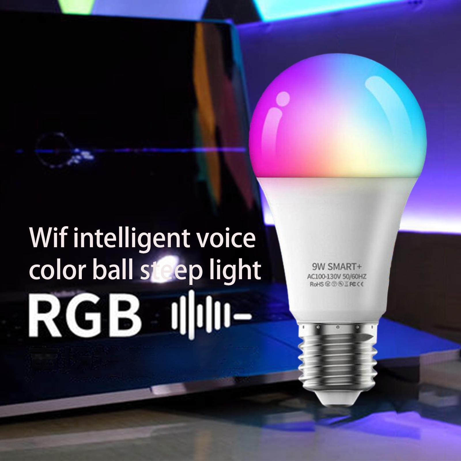 9W E27 WiFi RGB Intelligent  Bulb App Control Dimmable for