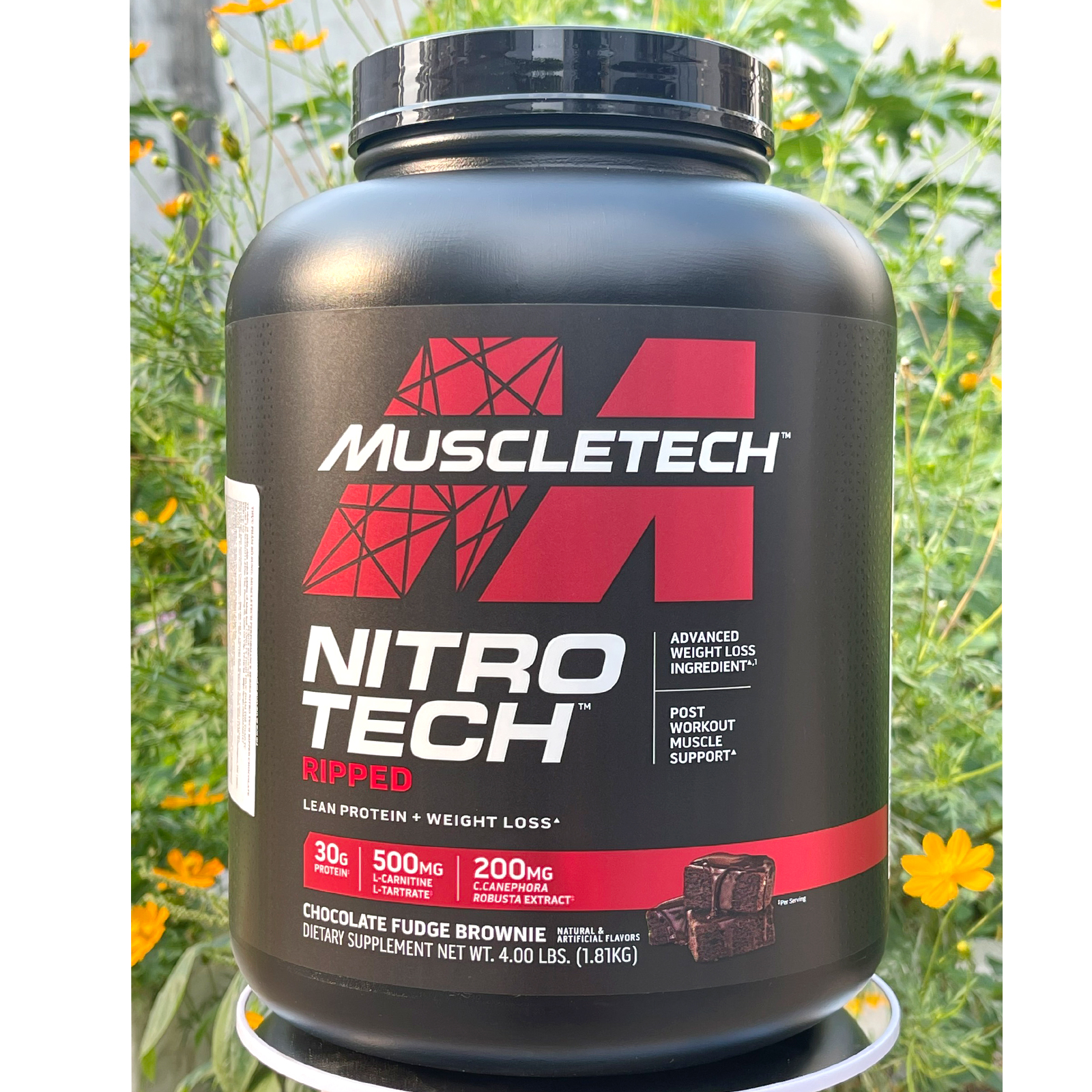 Combo Sữa tăng cơ giảm mỡ Whey Protein Nitro Tech Ripped của Muscle Tech hương Chocolate hộp 42 lần dùng hỗ trợ tăng cơ, giảm cân, đốt mỡ cực mạnh &amp; Bình lắc 600ml (Mẫu ngẫu nhiên)