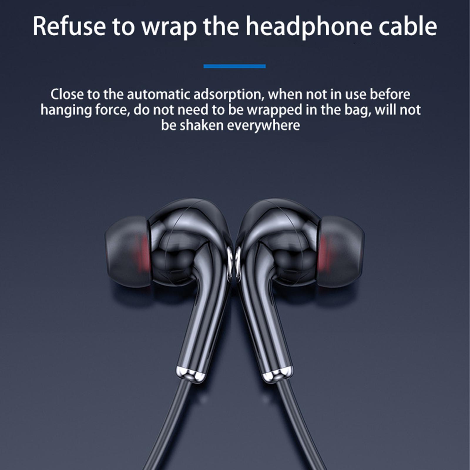 Bluetooth Headphones Neckband Sweatproof Stereo Earphones with Mic Wireless