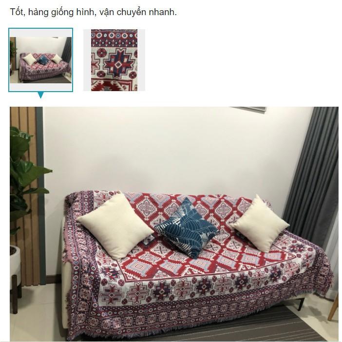 THẢM VINTAGE HỌA TIẾT RETRO, THẢM 2 MẶT ẤN ĐỘ 230x180cm