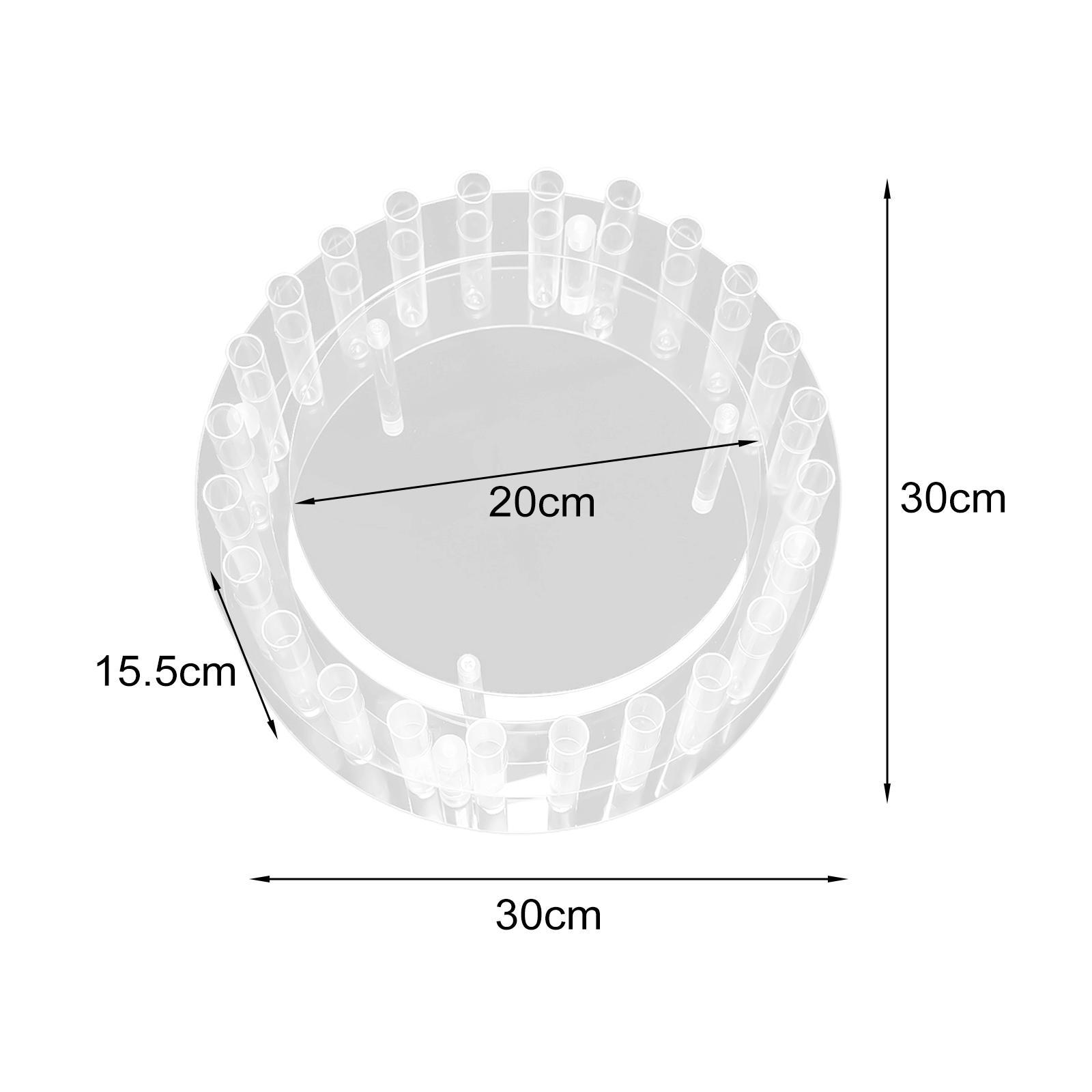 Acrylic Fillable Cake Stand Clear Cake Riser Cylinder Cake Holder Cake Pillars Round Display Stands for Celebration Wedding Party