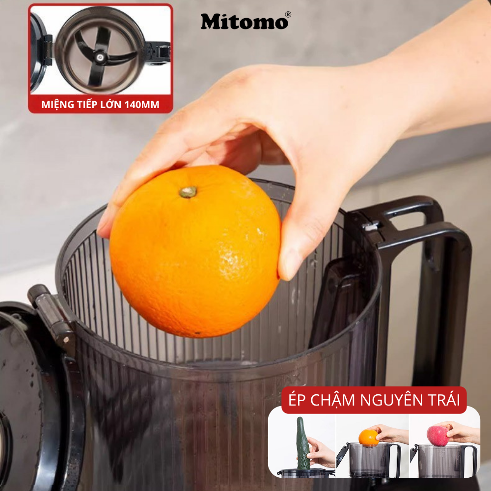 Máy Ép Chậm, Máy Ép Trái Cây Công Nghiệp Mitomo KJ3081 Kiệt Bã - Hàng Chính Hãng Bảo Hành 3 Năm