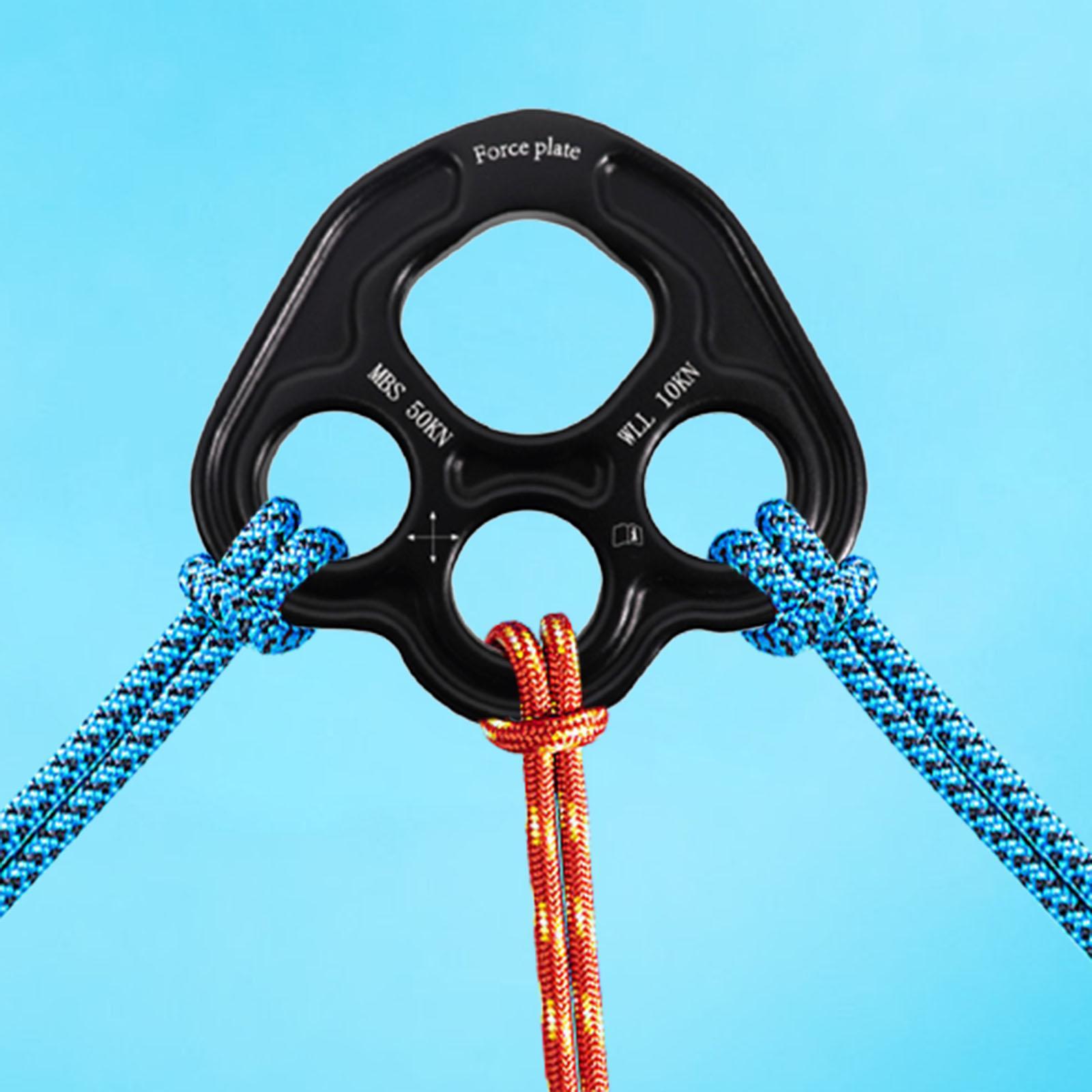4 Holes Paw Rigging Plate Multi Anchor Point Connector Gear Rope Bearing Anchors Portable Metal Heavy Duty Climbing Equipment