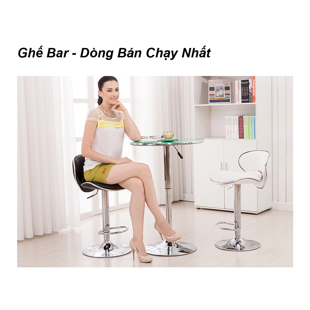 Ghế Bar Thời Trang Bọc Nệm PVC êm Ái , Phong Cách Đương Đại, Xu Hướng Hiện Đại, Xoay Tròn, Tăng Giảm Độ Cao AZP-BC04