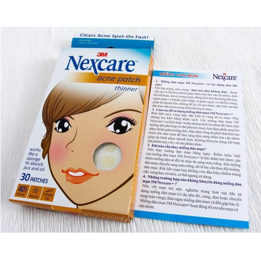 Miếng dán hỗ trợ mụn 3M Nexcare 30 miếng/hộp