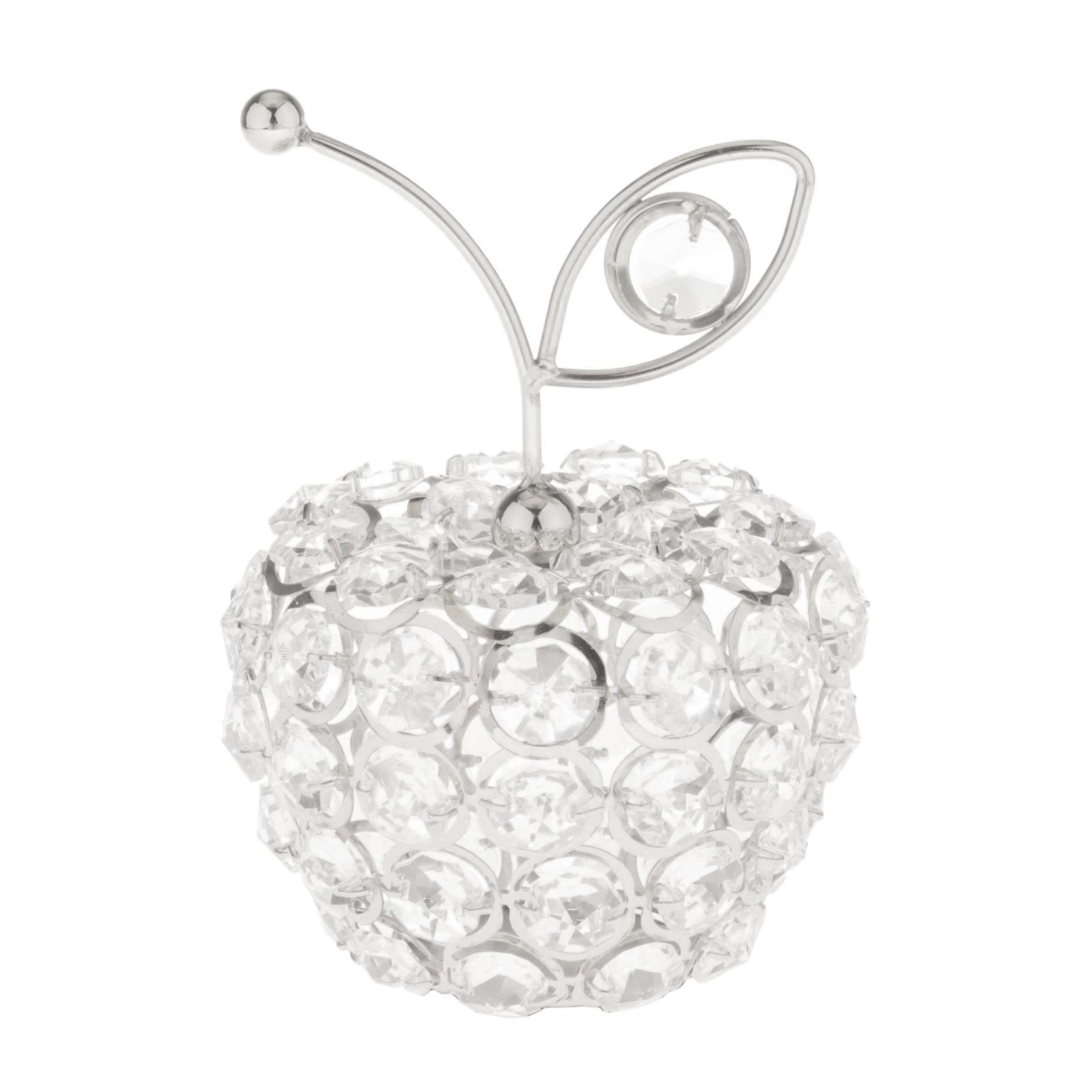 2x Modern Sparkling Crystal Glass Fruit Ornaments Figurine Home Decor Gifts