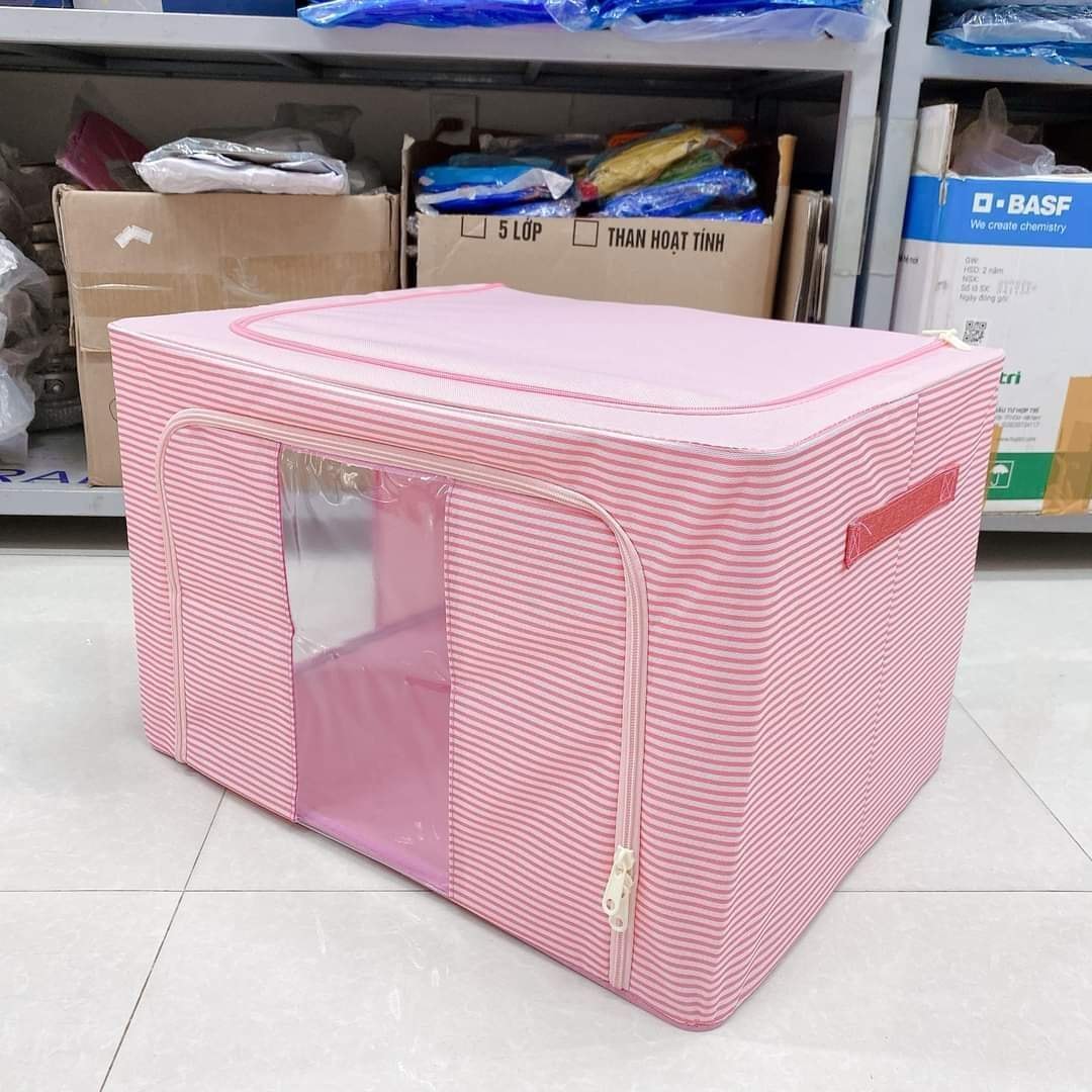 Bộ 2 Túi Đựng Chăn Màn - Túi Quần Áo Khung Sắt Gấp Gọn 2 hàng đẹp loại 1